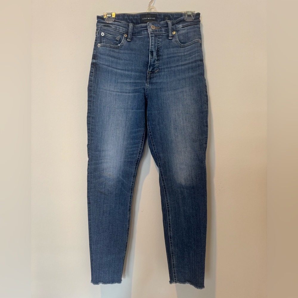 LUCKY BRAND Bridgette Skinny High Rise ANKLE CHEVILLE Blue Jeans Women's 4/27